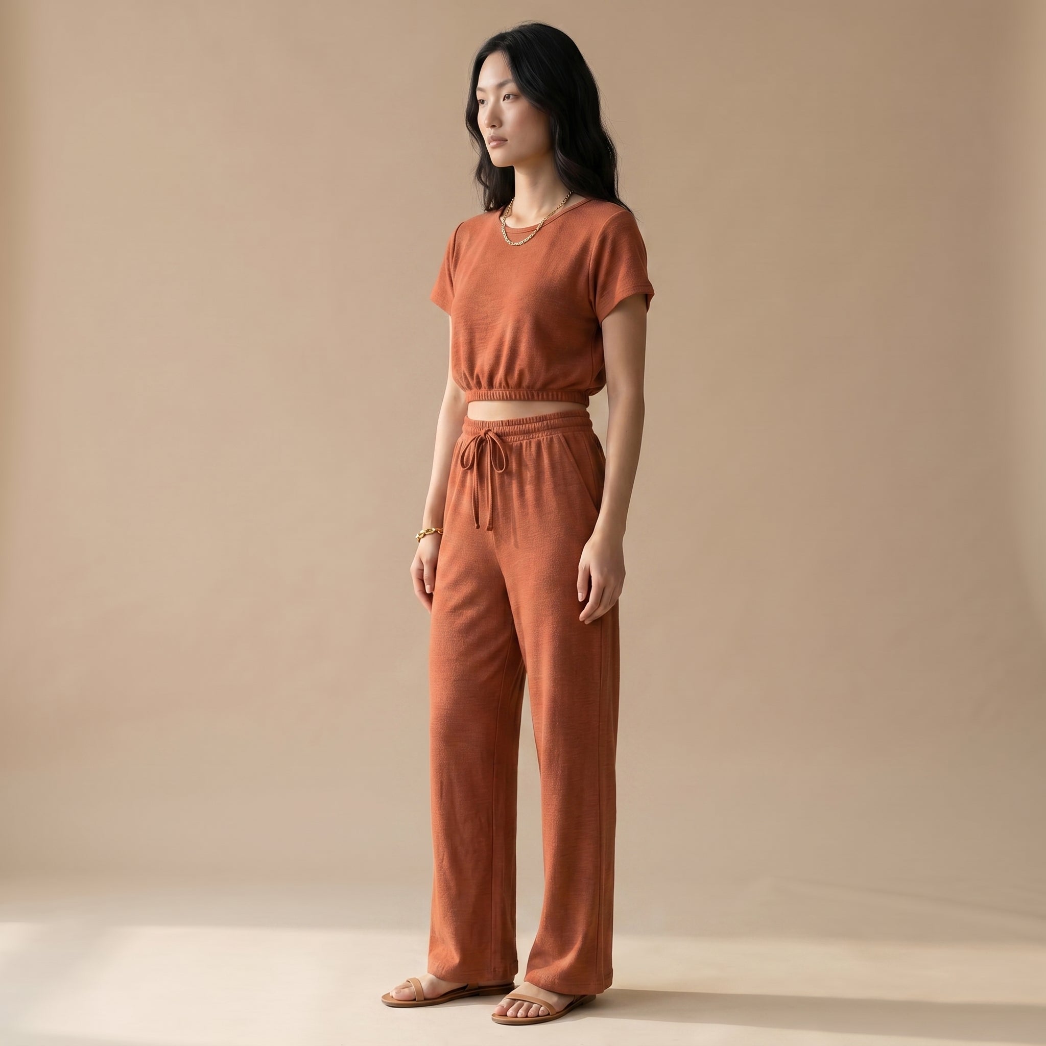 Women’s Wide Leg Top and Trousers Set