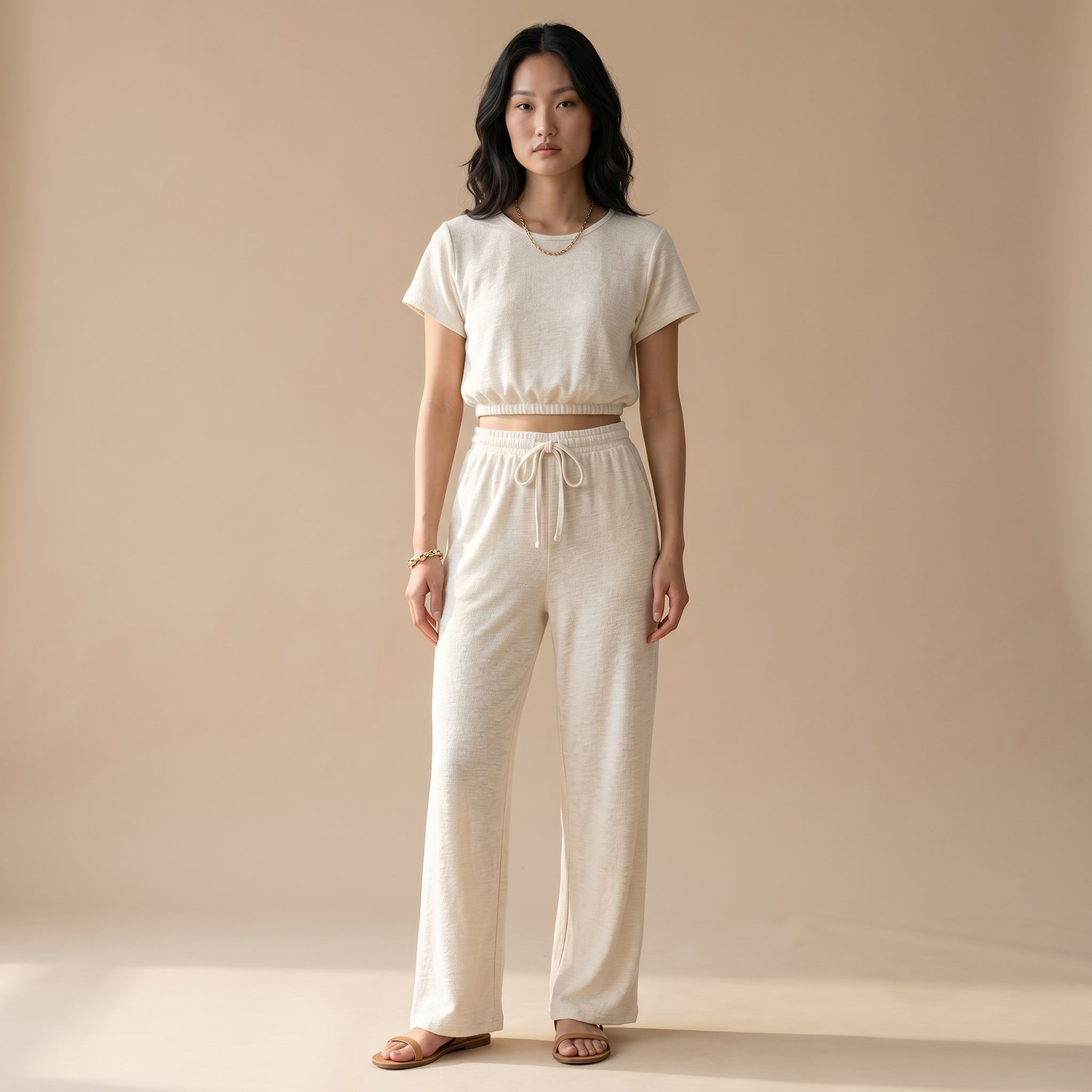 Women’s Wide Leg Top and Trousers Set