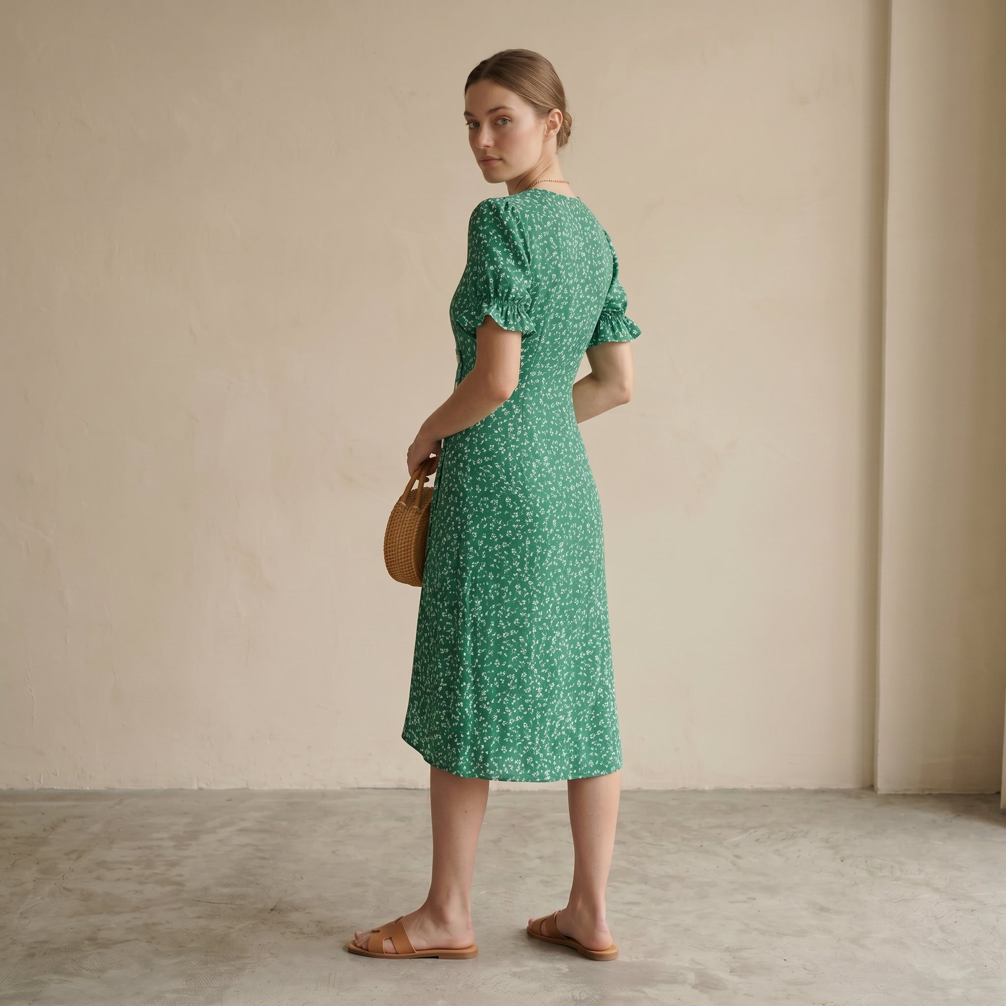 Women's Wrap Midi Dress
