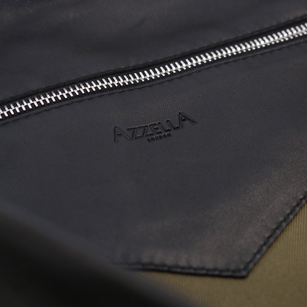 interior zip pocket black leather shoulder crossbody bag
